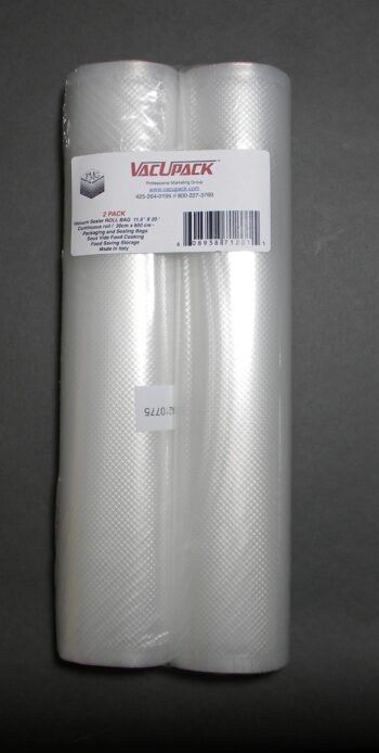Two rolls of Vacupack vacuum sealer bags