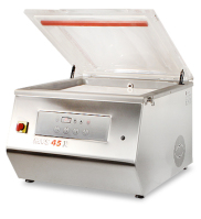 Commercial vacuum sealer with open transparent lid
