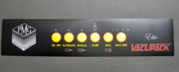 VacUPack control panel with yellow buttons